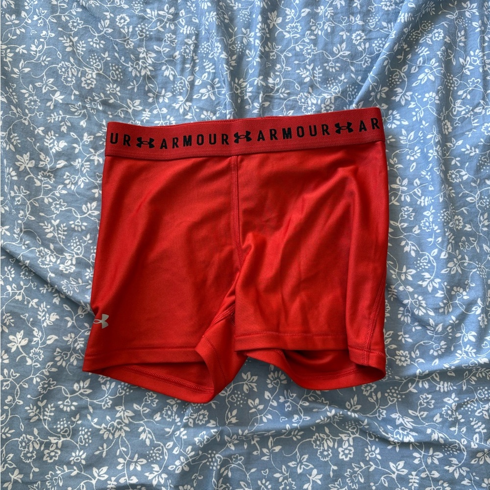 Under Armour Red Athletic Shorts